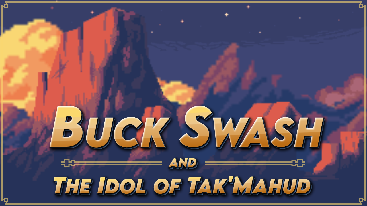 Buck Swash splash art. A game produced by Mango Moose available on Steam